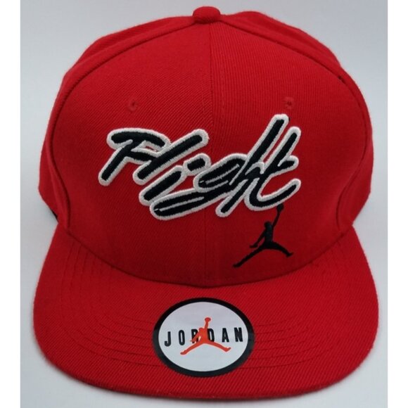 Air Jordan True Jumpman Flight NBA Red 100% Wool Adjustable Snapback Hat Cap - Picture 1 of 14